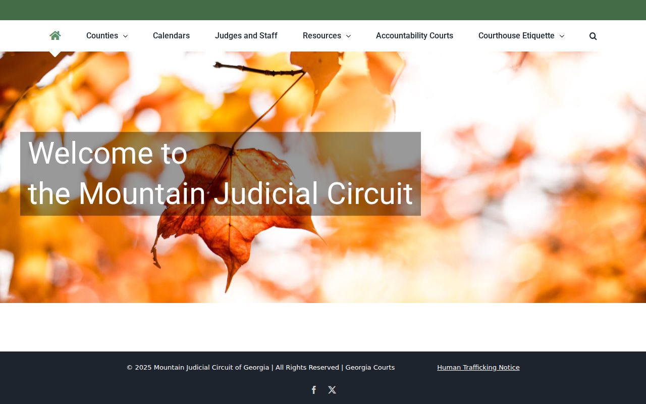 Rabun County court docket Mountain Judicial Circuit